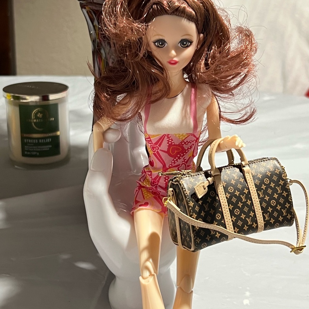 Chic Inspired Designer Mini Duffle Bag - Picture 2 of 5